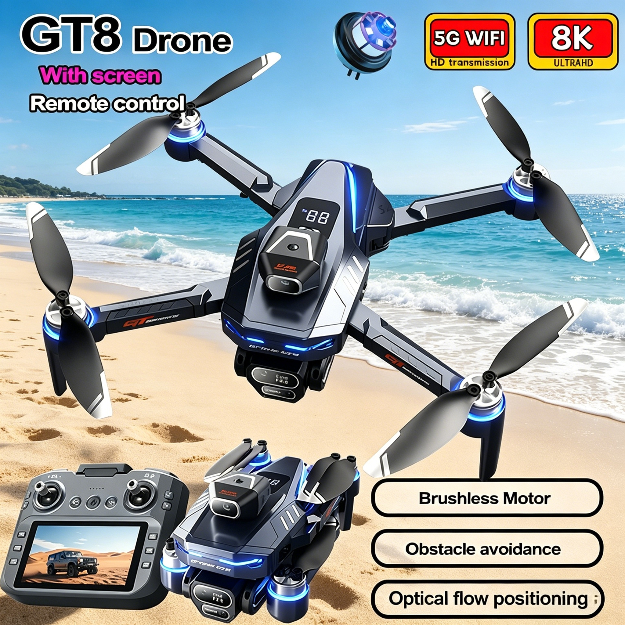 New Drone GT8 8K Professional  - Drone Multispectral review and price
